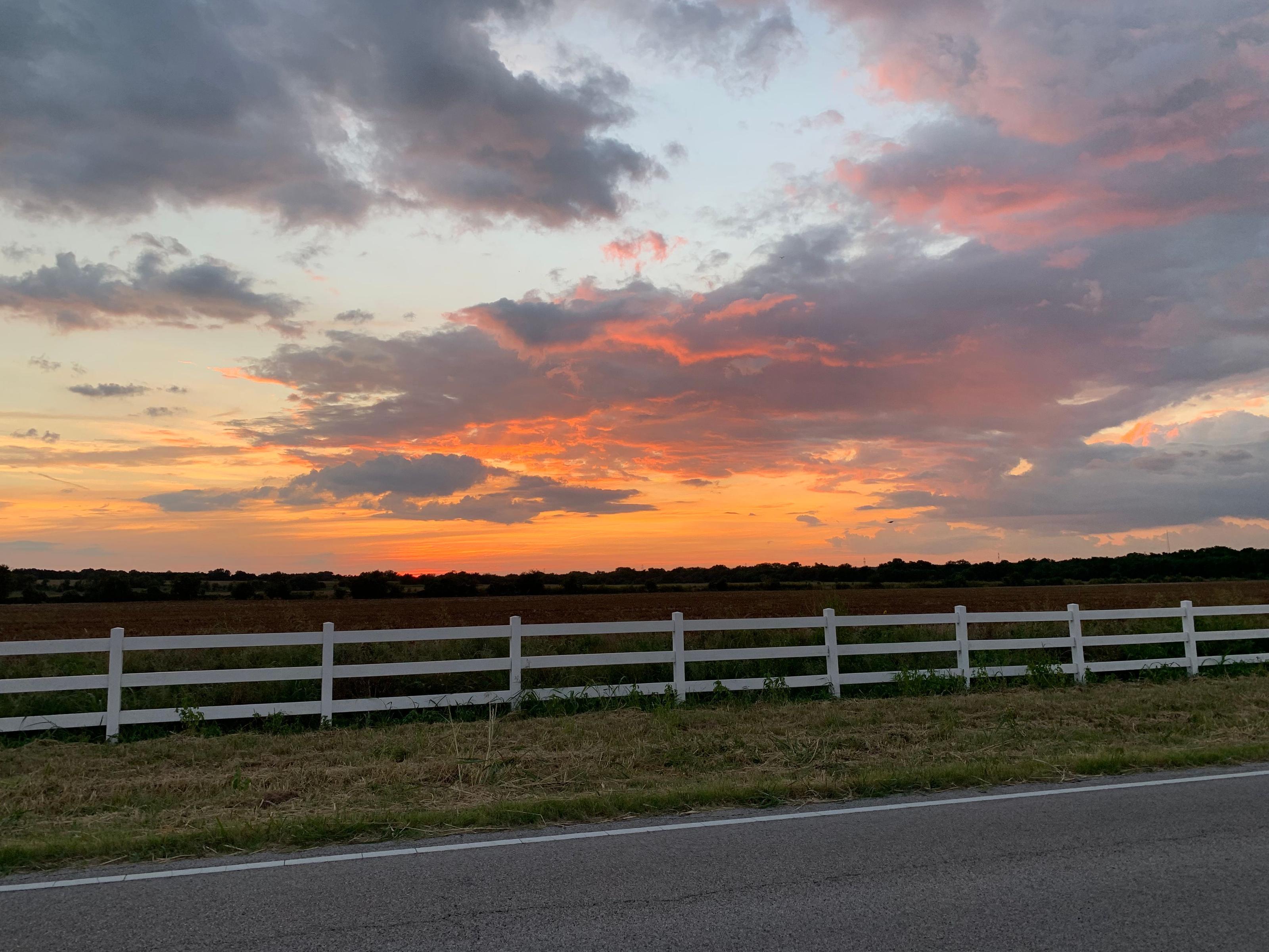 Texas ranch land solar panel array under a wide open sky